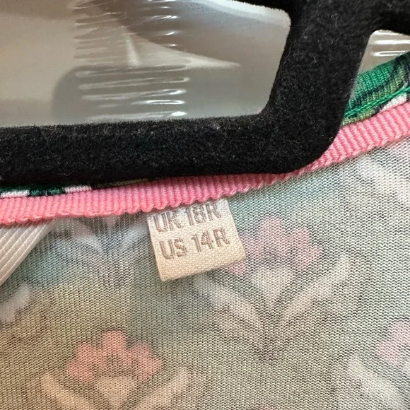 Boden Women's Chic Preppy Green Jersey Midi Stretch Dress Highland Geo Size 14 - Picture 11 of 14